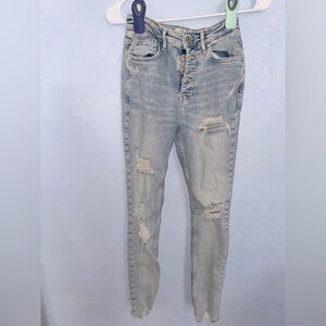 Women’s Size 25 We the Free Distressed Jeans w/ Frayed Hem